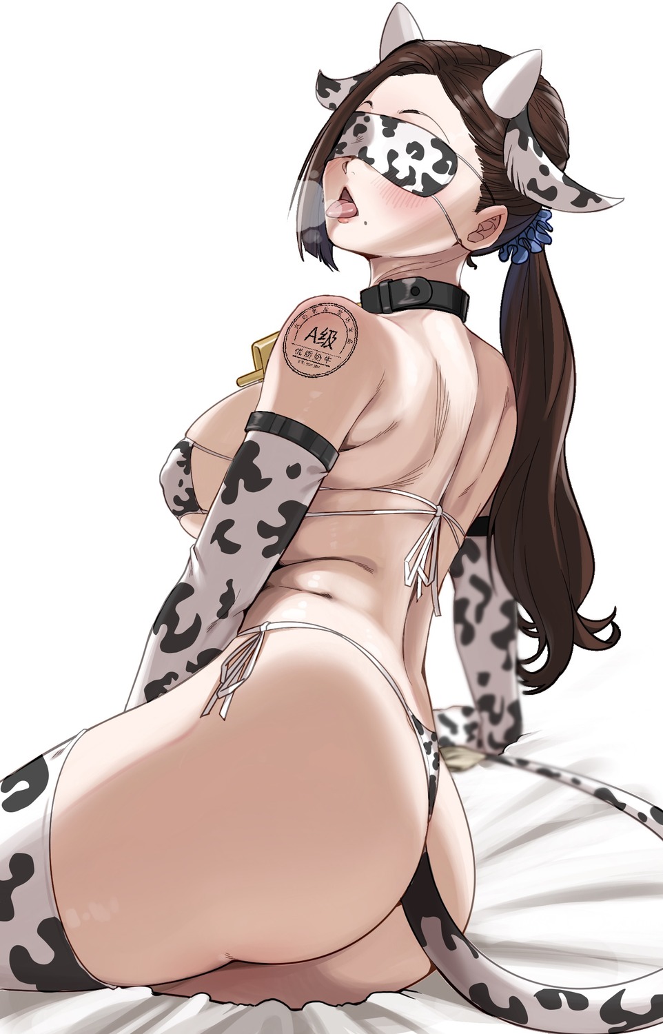 animal_ears ass bikini cloudy_rain4 erect_nipples horns swimsuits tail tattoo thighhighs thong