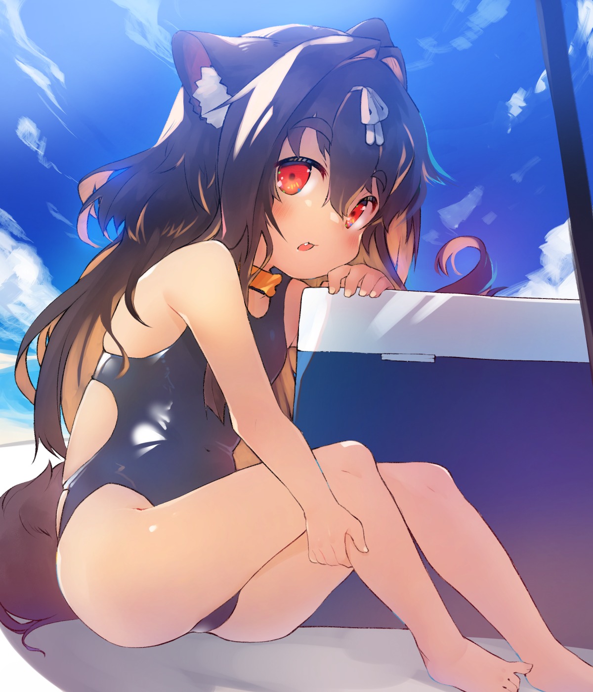 animal_ears loli swimsuits tagme tail