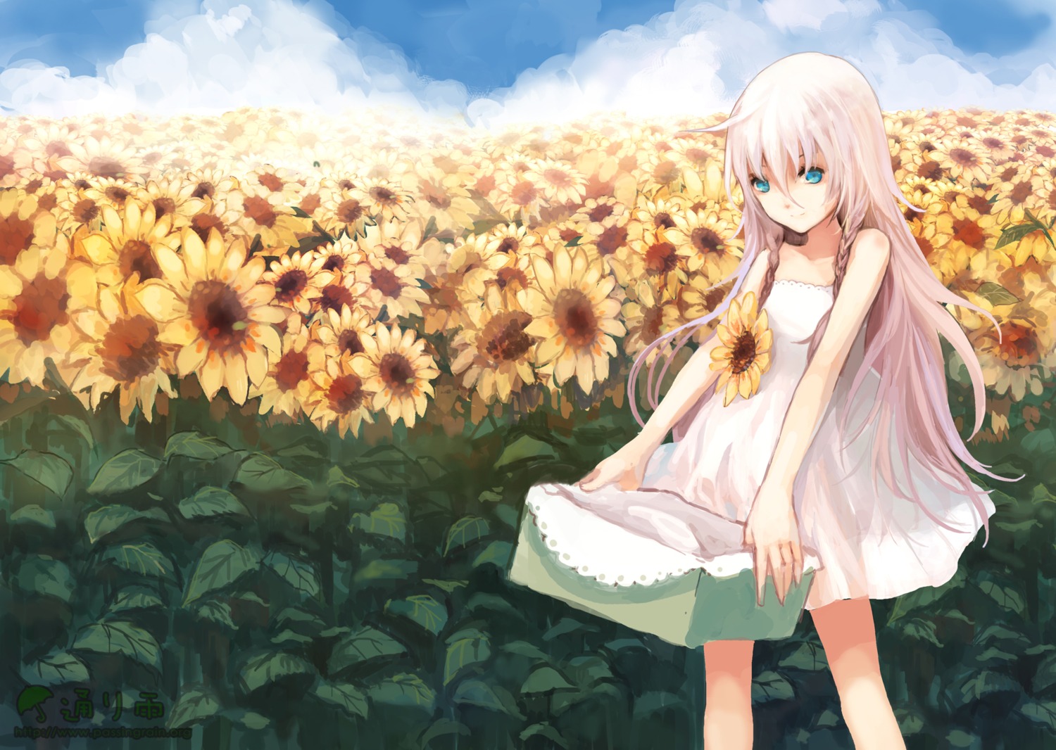 dress ia_(vocaloid) official_watermark rudrawong see_through summer_dress vocaloid