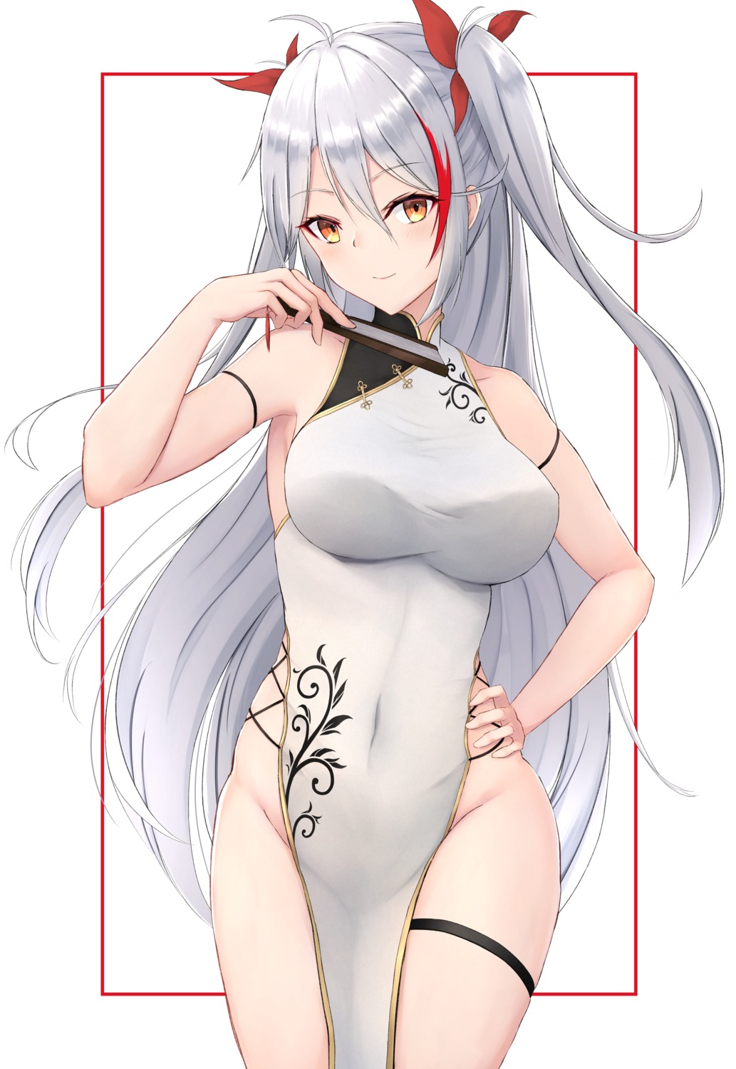 azur_lane chinadress garter nankaichimu nopan prinz_eugen_(azur_lane)