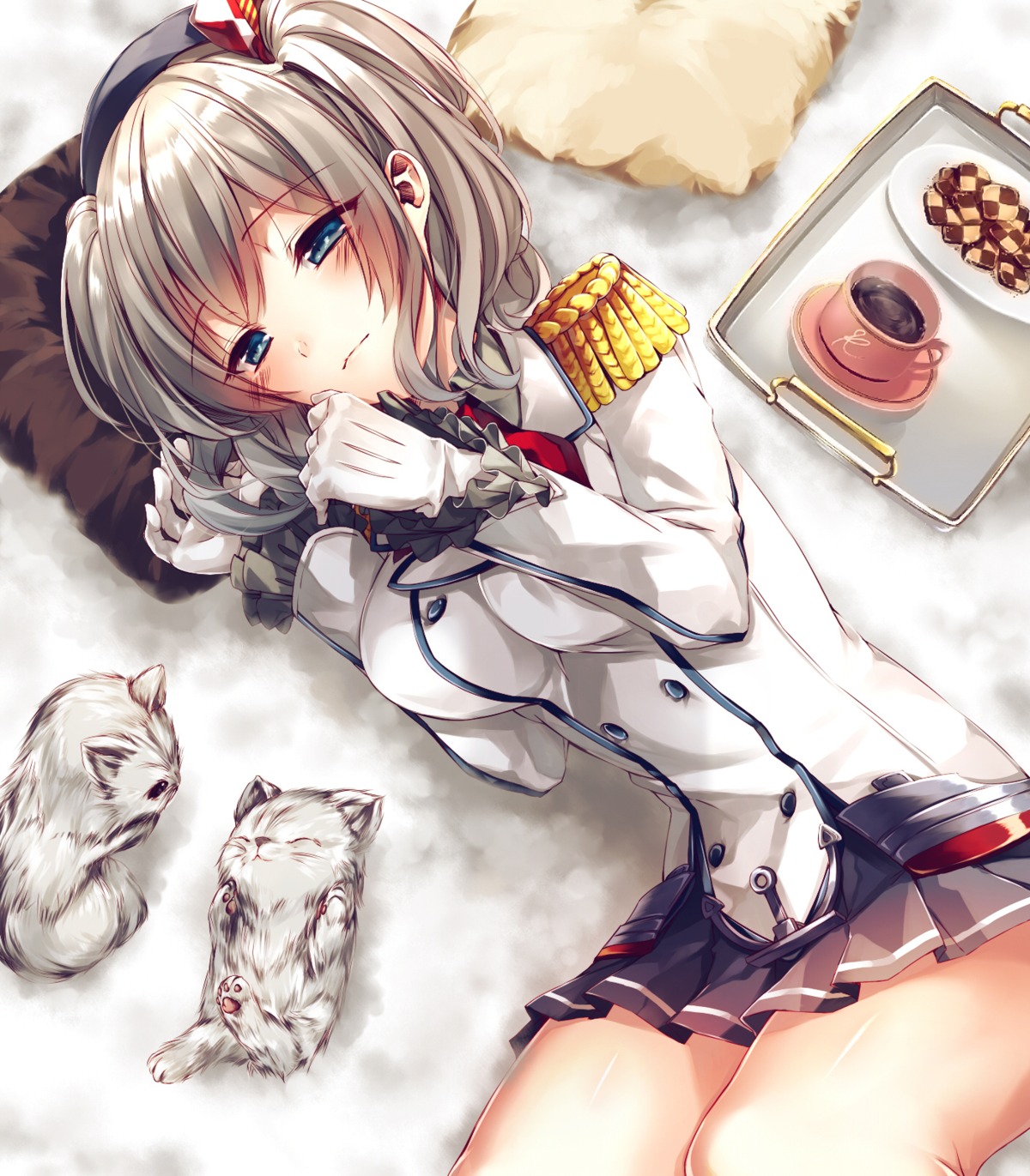 kantai_collection kashima_(kancolle) neko saijou_haruki uniform