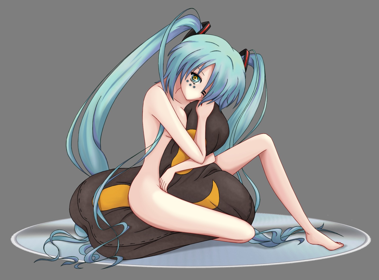 hatsune_miku matryoshka_(vocaloid) naked transparent_png vector_trace vocaloid