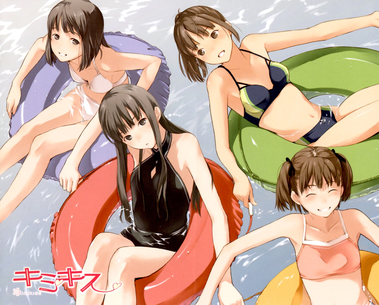 aihara_nana bikini futami_eriko kamo kimikiss sakino_asuka shijo_mitsuki swimsuits