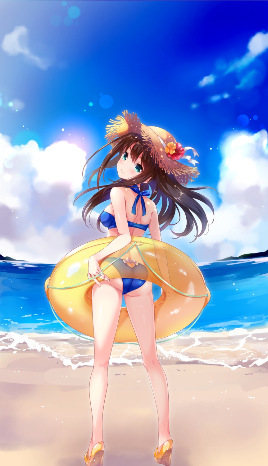 ass bikini heels rapan_rapan shibuya_rin swimsuits the_idolm@ster the_idolm@ster_cinderella_girls