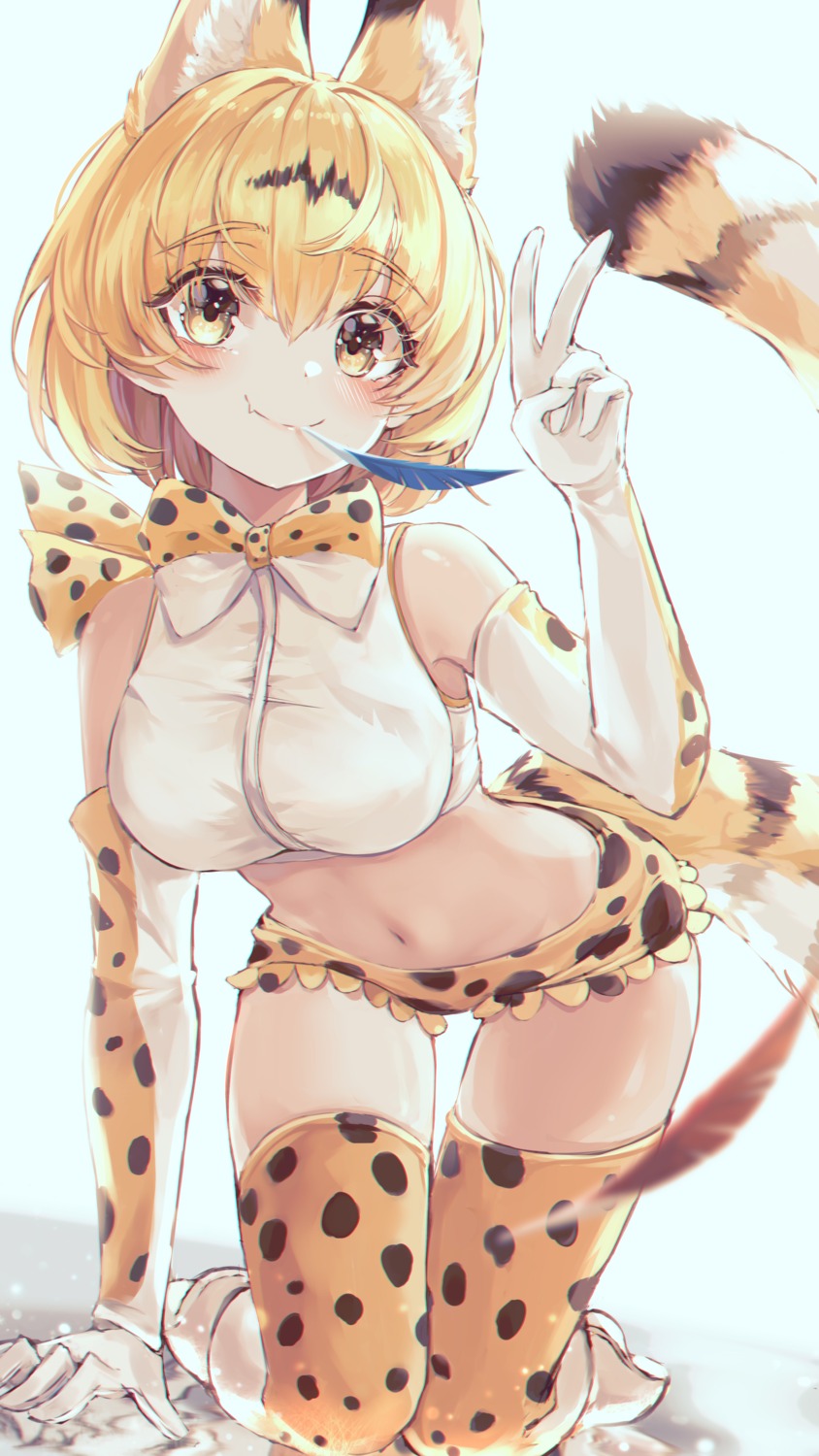 animal_ears bbeedol kemono_friends serval tail thighhighs