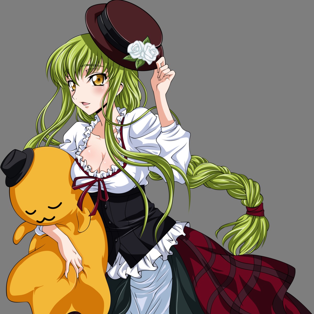 c.c. cheese-kun cleavage code_geass iyou lolita_fashion transparent_png vector_trace