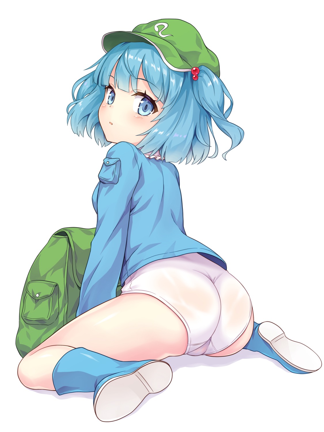 ass kawashiro_nitori school_swimsuit see_through swimsuits touhou yamasan