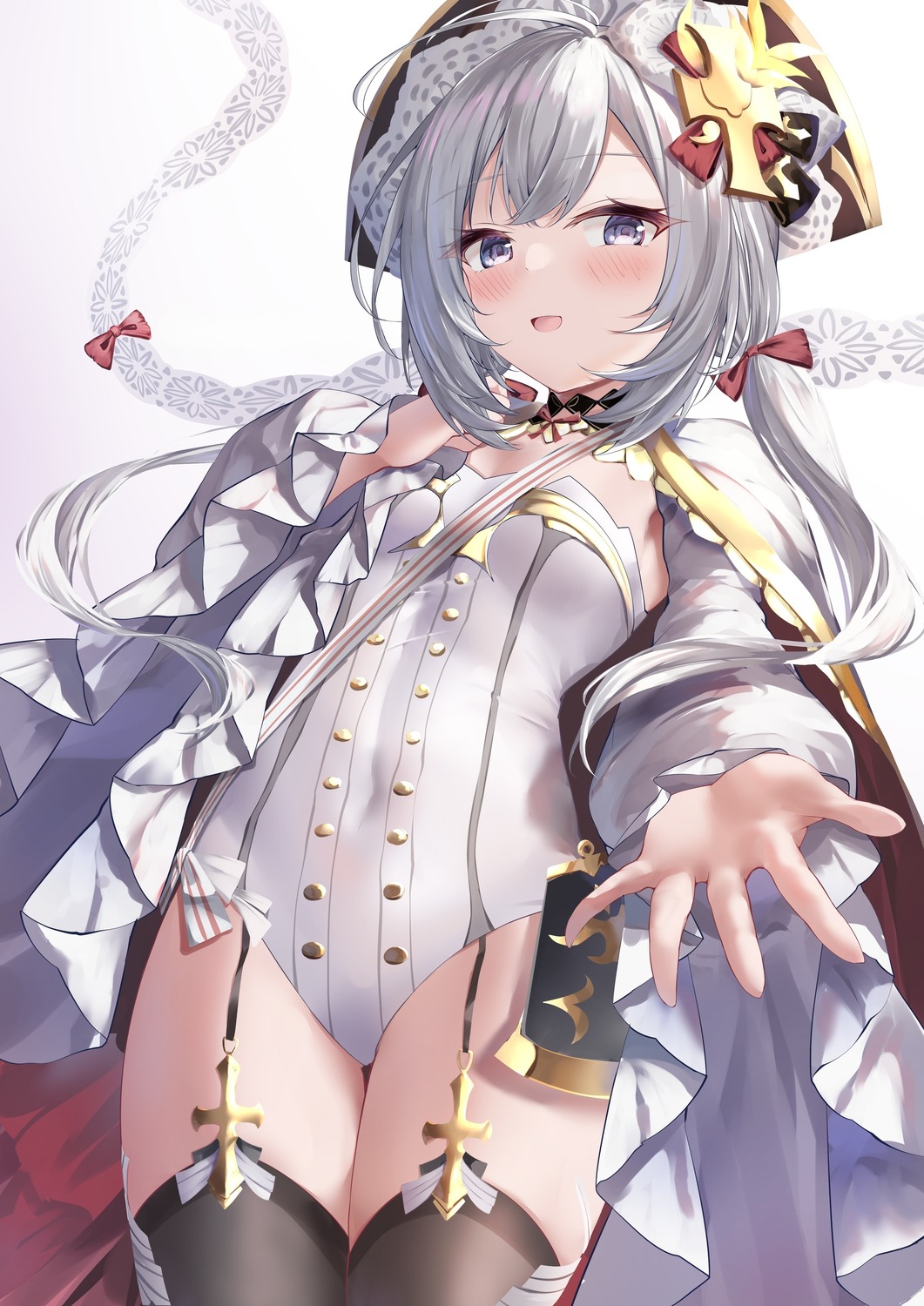 azur_lane detexted flandre_(azur_lane) leotard makihige stockings thighhighs