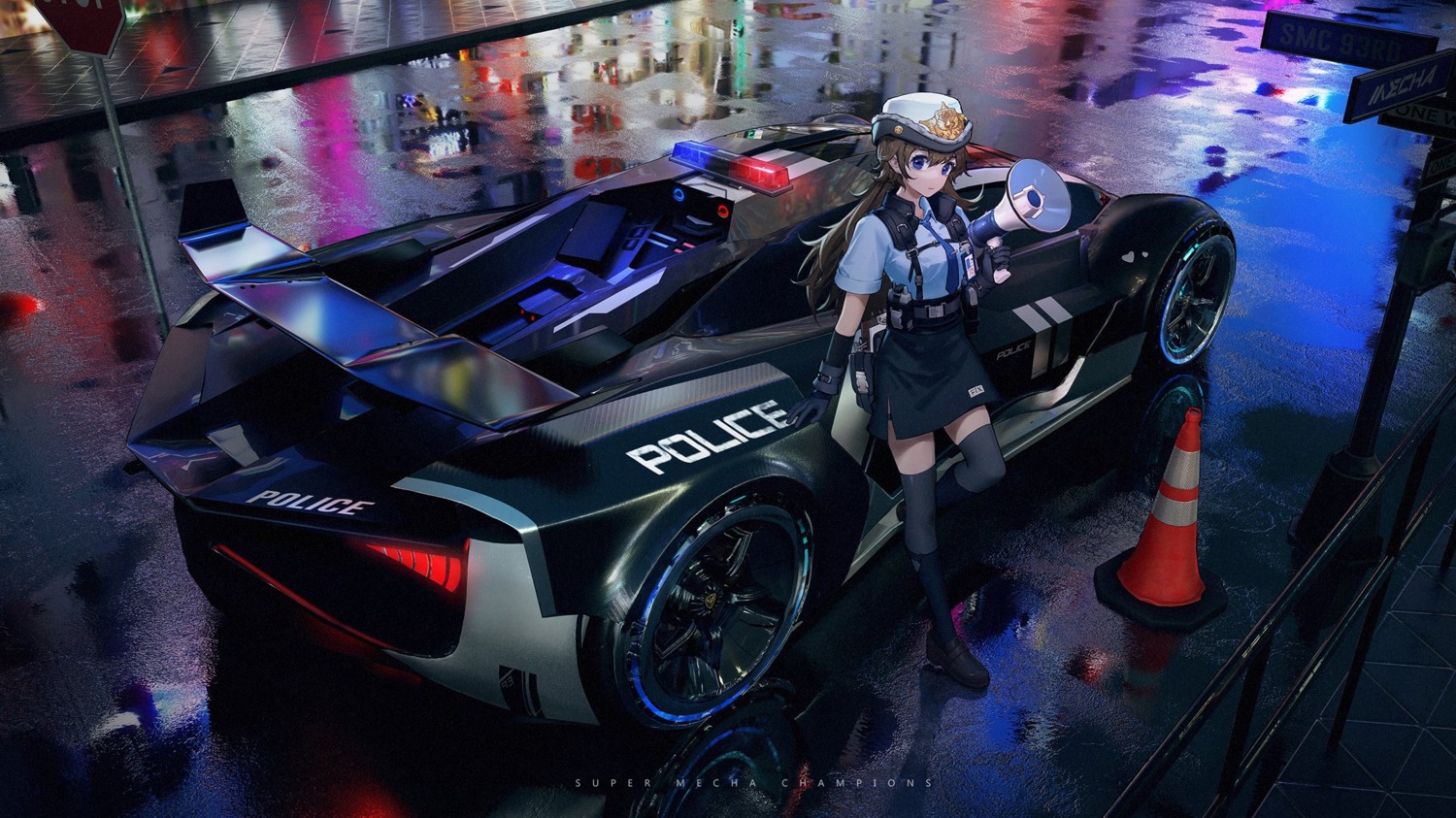 police_uniform thighhighs wang-xi