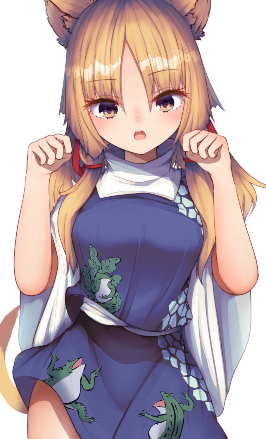 animal_ears darumoon moriya_suwako skirt_lift tail touhou