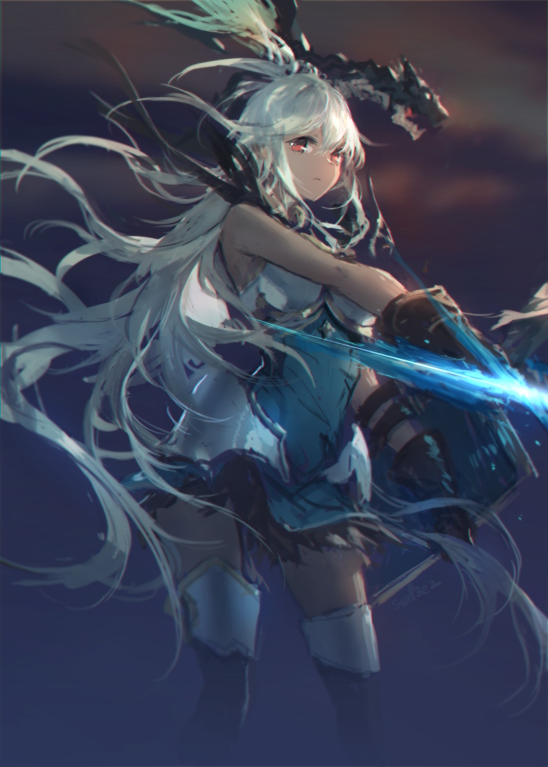 armor granblue_fantasy pantyhose swd3e2 zooey_(granblue_fantasy)