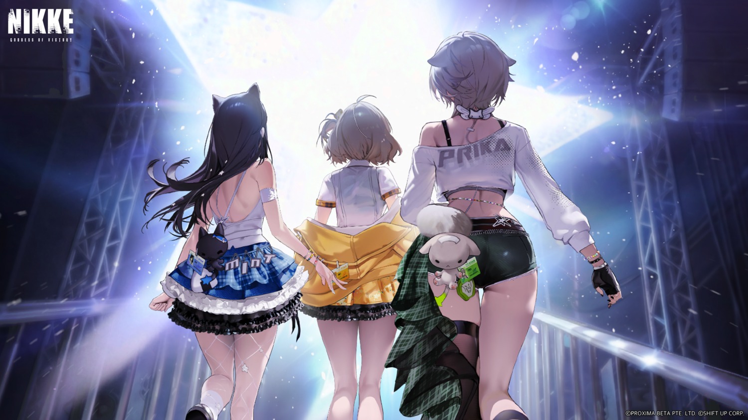 animal_ears anis ass fishnets goddess_of_victory:_nikke mint_(nikke) no_bra prika tagme thighhighs uniform wallpaper