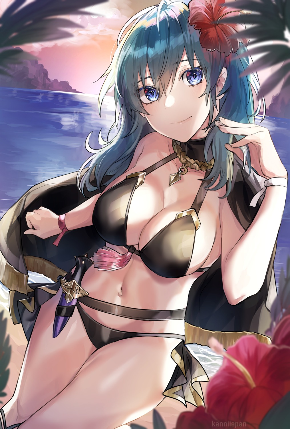 bikini byleth_(fire_emblem) fire_emblem_three_houses kanniiepan swimsuits weapon