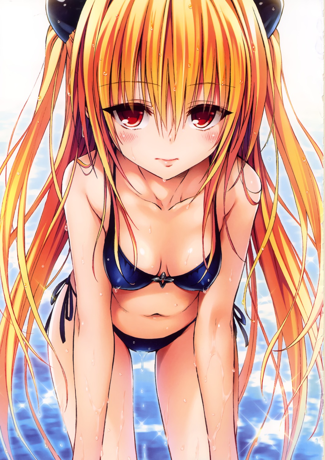 bikini cleavage erect_nipples golden_darkness swimsuits to_love_ru to_love_ru_darkness yabuki_kentarou