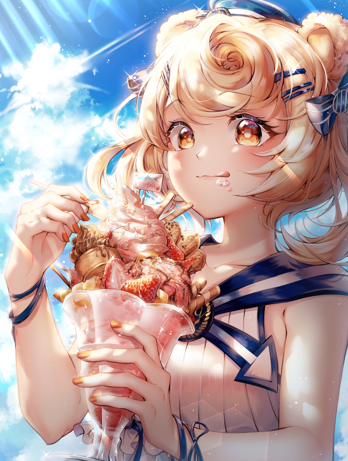 animal_ears arknights cream gummy_(arknights) menna_(0012)