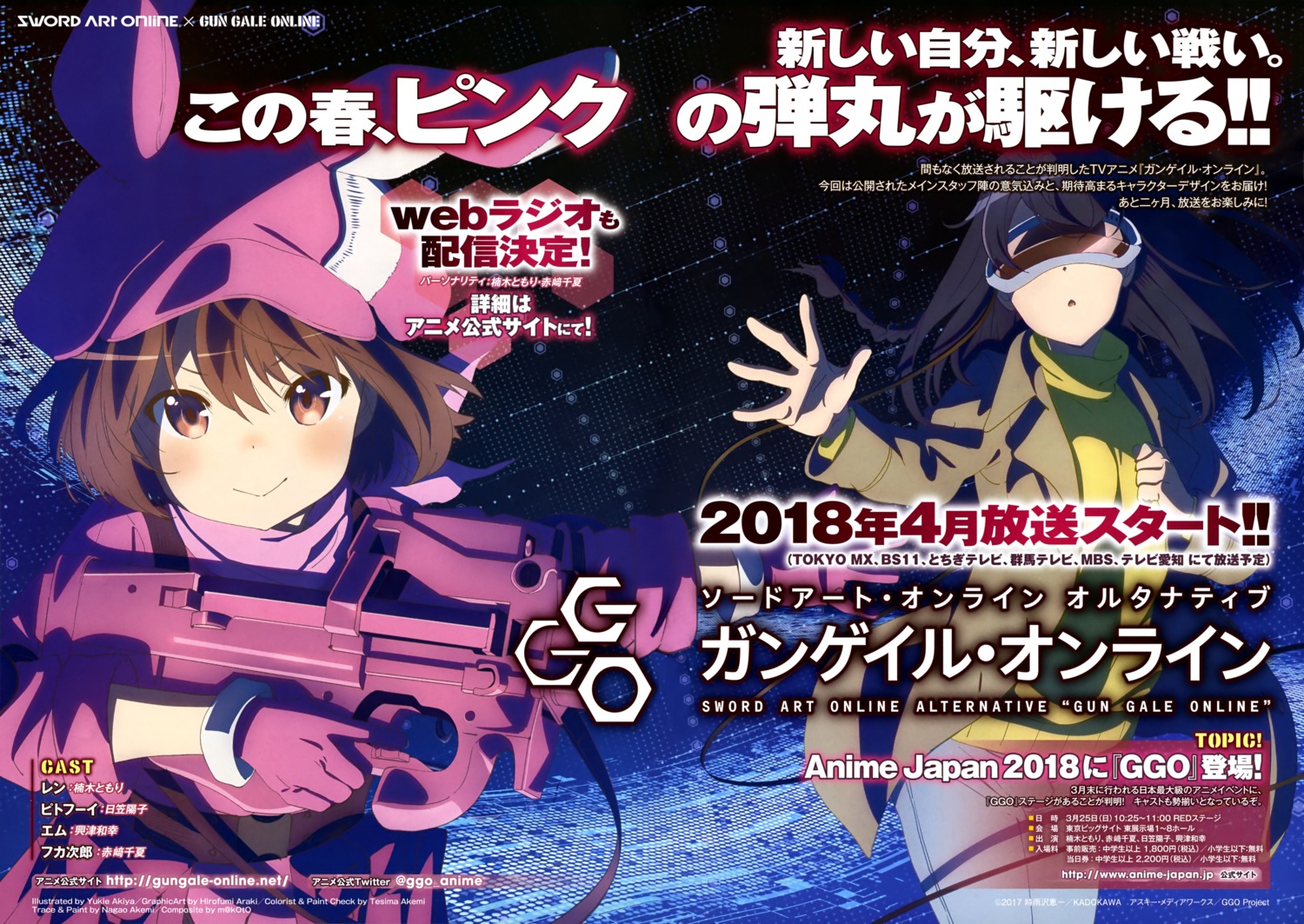 akiya_yukie gun gun_gale_online kohiruimaki_karen llenn sword_art_online_alternative:_gun_gale_online