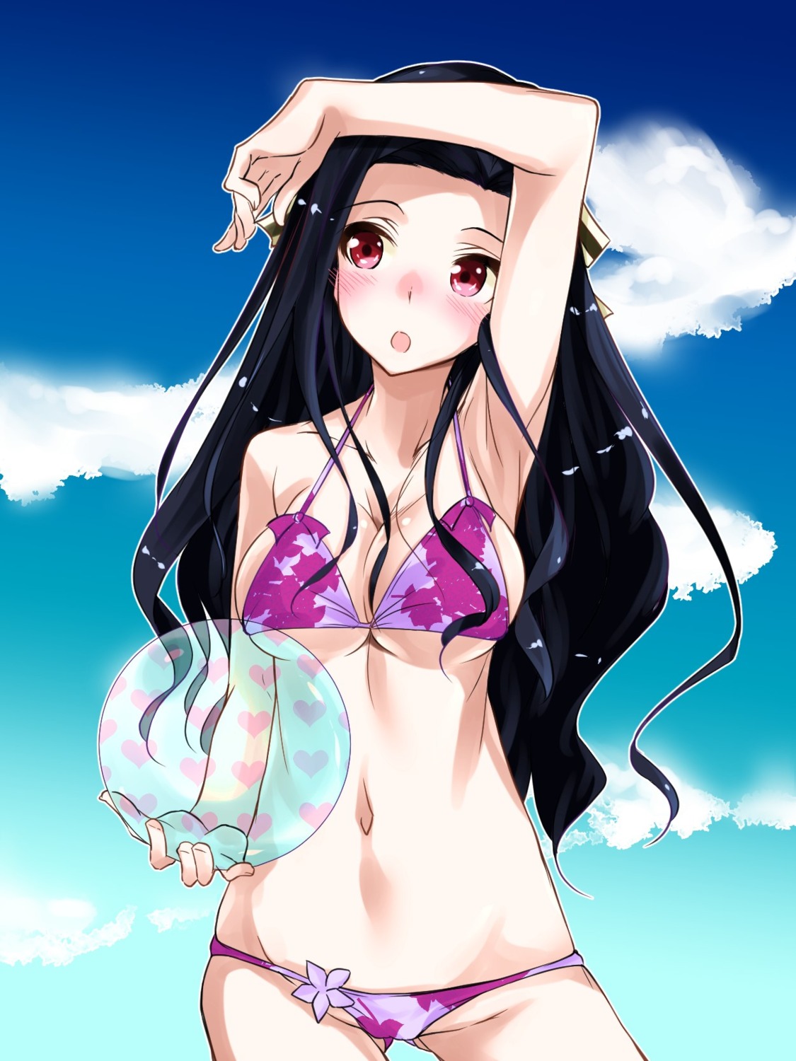 cameltoe cleavage fukuyama_naoto mahouka_koukou_no_rettousei saegusa_mayumi swimsuits underboob