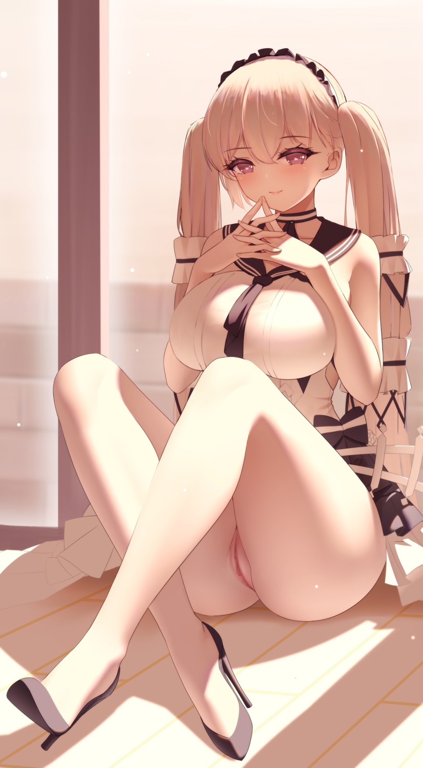 azur_lane censored formidable_(azur_lane) heels laoan nopan pussy seifuku