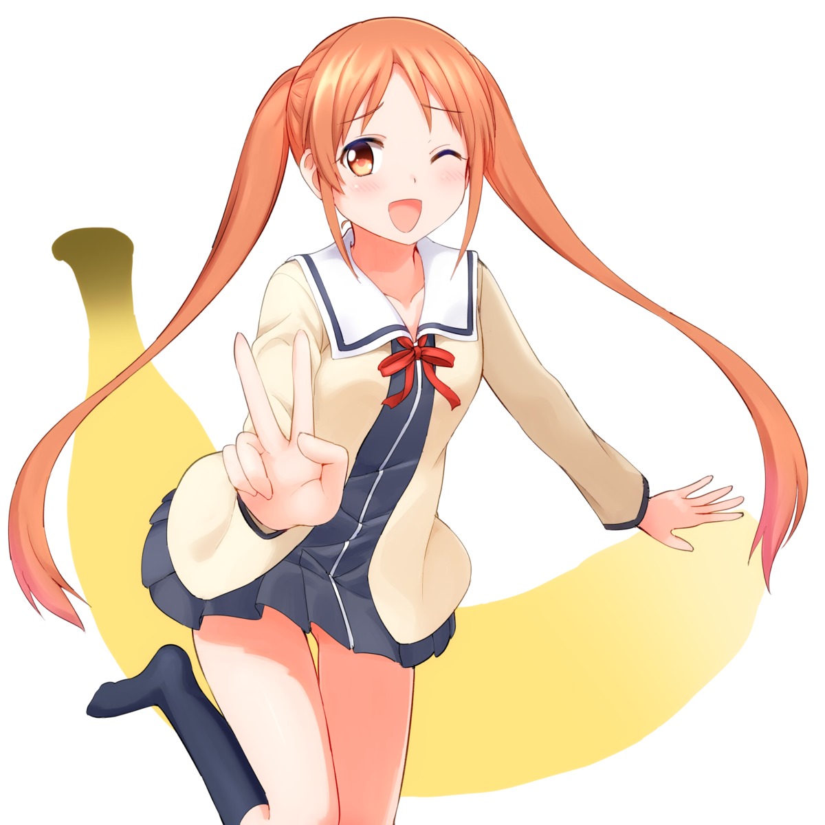 aho_girl hanabatake_yoshiko kanata_fabiko seifuku skirt_lift