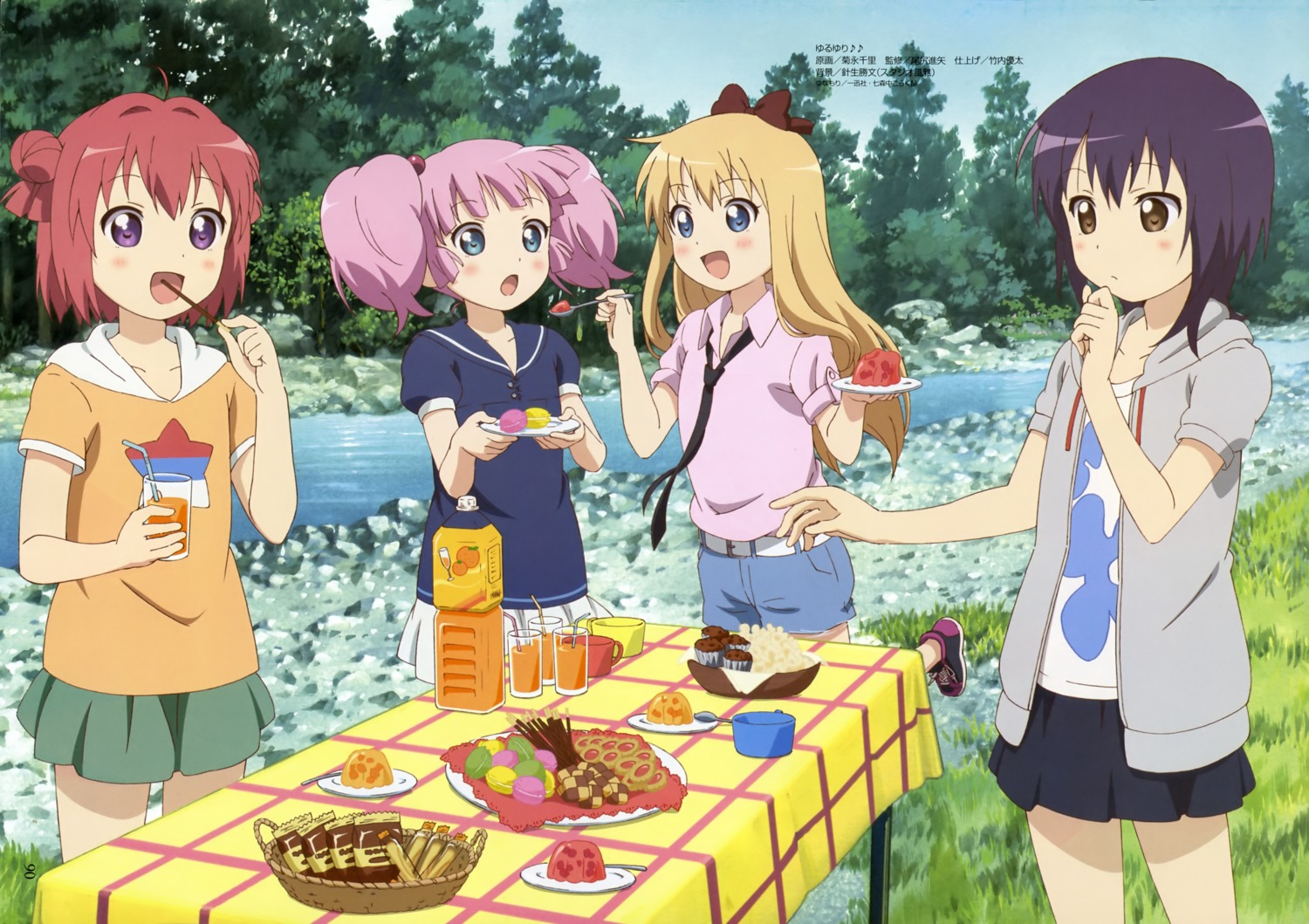 akaza_akari funami_yui kikunaga_chisato toshinou_kyouko yoshikawa_chinatsu yuru_yuri