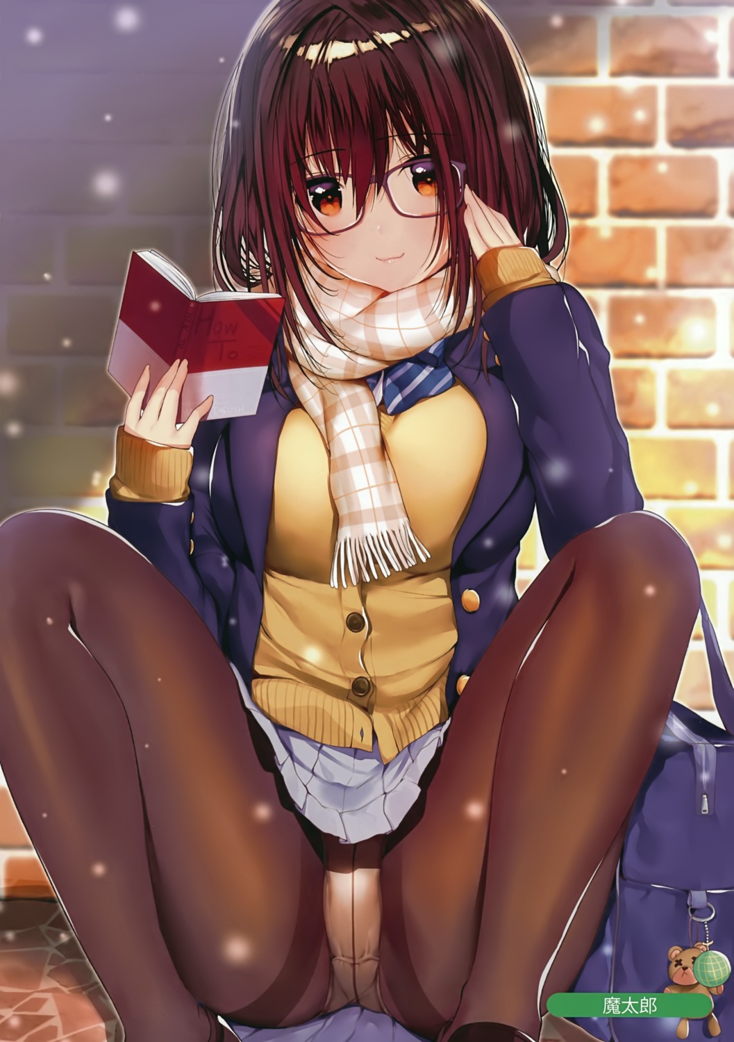 matarou megane pantsu pantyhose seifuku sweater