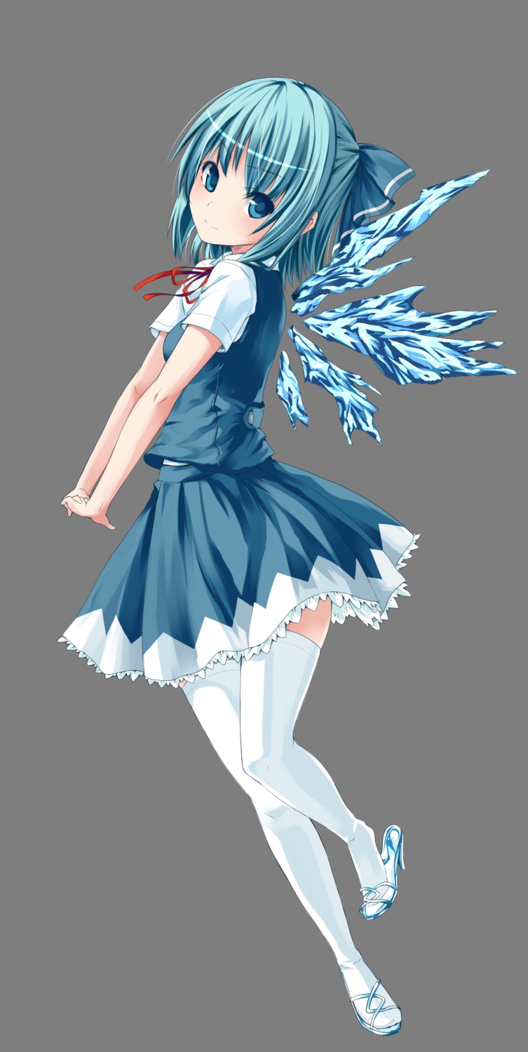 cirno thighhighs touhou transparent_png unasaka