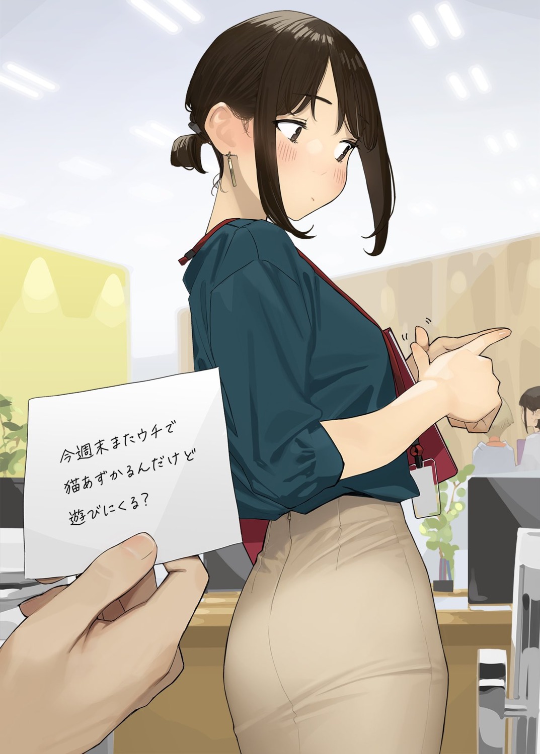 ass dress_shirt ganbare_douki-chan yom