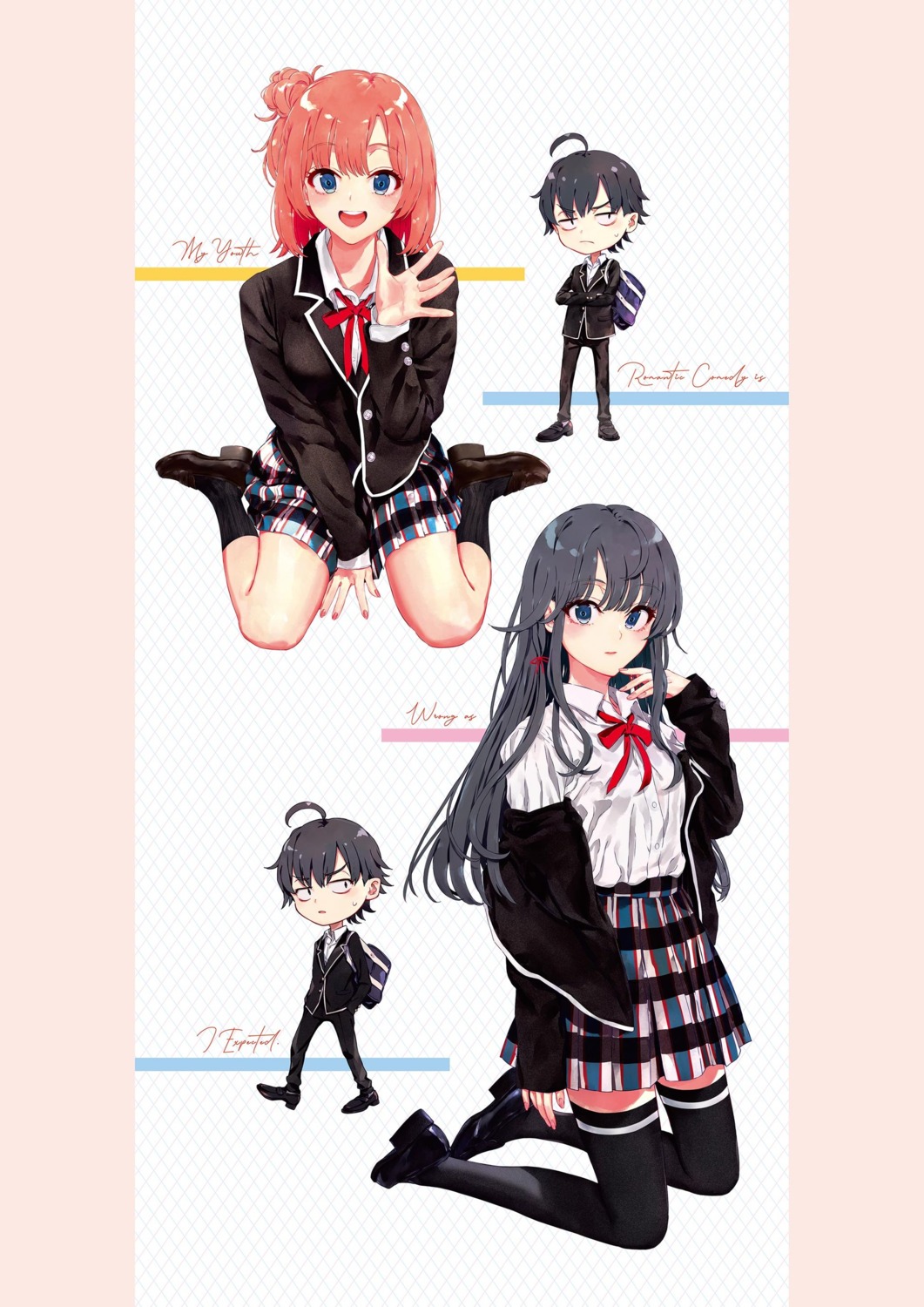 chibi ponkan_8 seifuku thighhighs yahari_ore_no_seishun_lovecome_wa_machigatteiru. yukinoshita_yukino