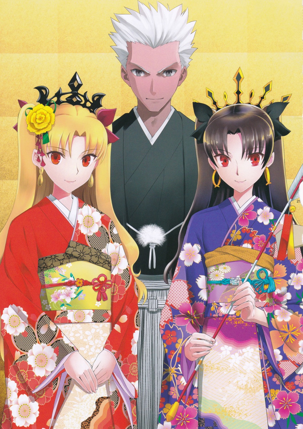 archer crazy_clover_club ereshkigal_(fate/grand_order) fate/grand_order ishtar_(fate/grand_order) kimono shirotsumekusa