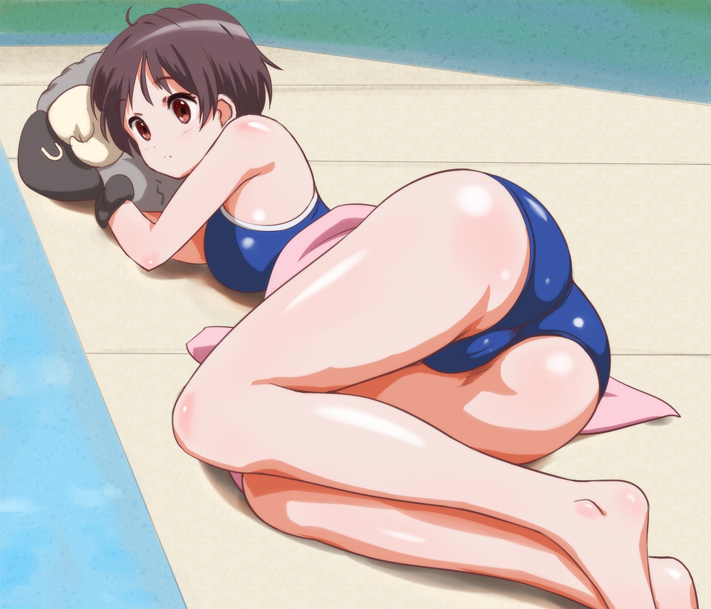 ass cameltoe chuunibyou_demo_koi_ga_shitai! rasukaru swimsuits tsuyuri_kumin