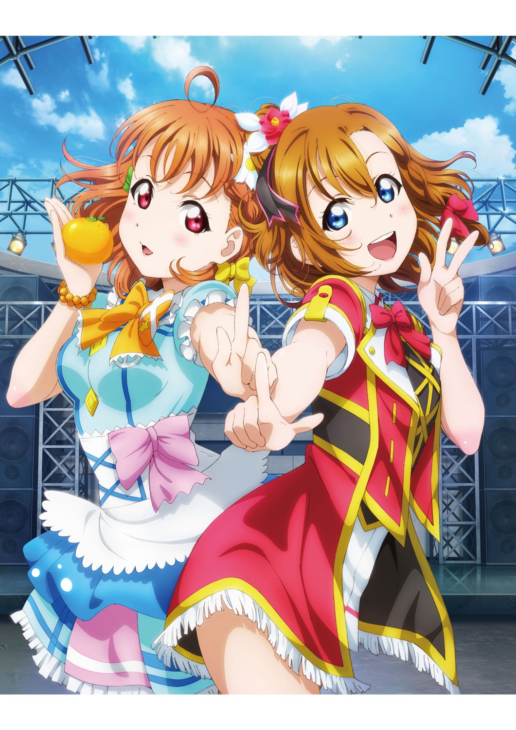 crossover kousaka_honoka love_live! love_live!_sunshine!! murota_yuuhei takami_chika uniform