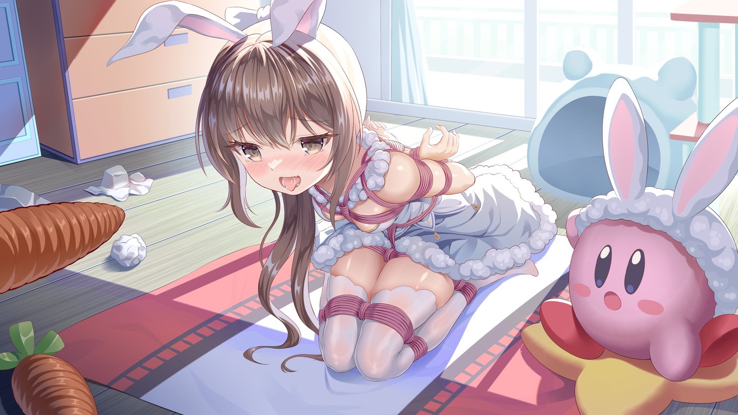 animal_ears bondage bunny_ears dress lulu_001m no_bra thighhighs