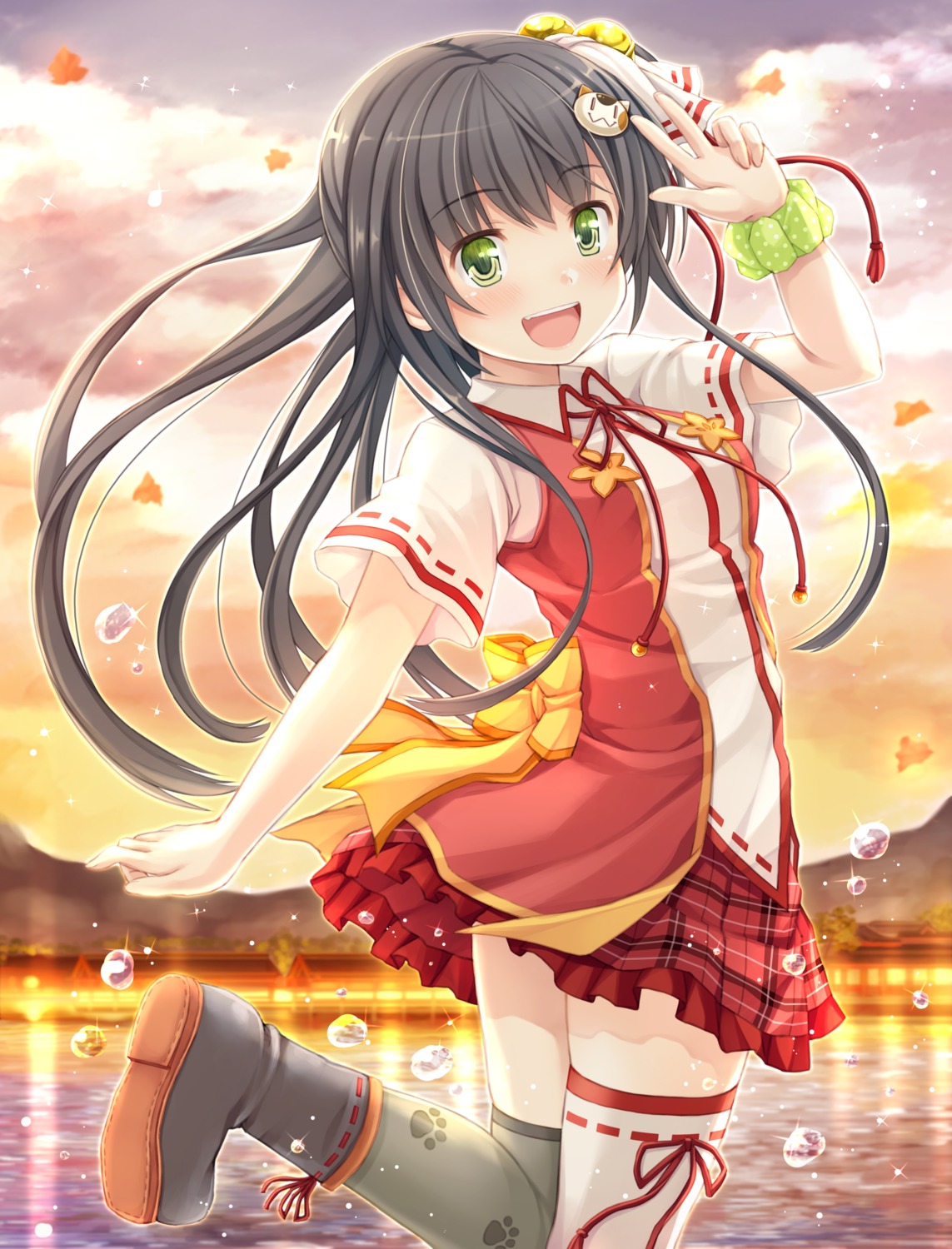 namaru_(summer_dandy) seifuku thighhighs