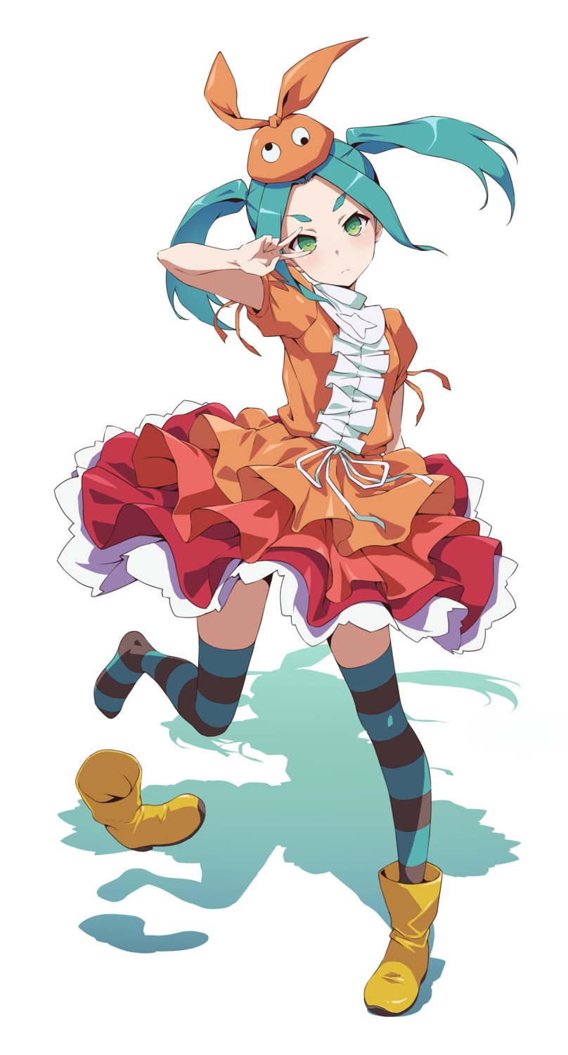 asanaya monogatari_(series) ononoki_yotsugi skirt_lift thighhighs