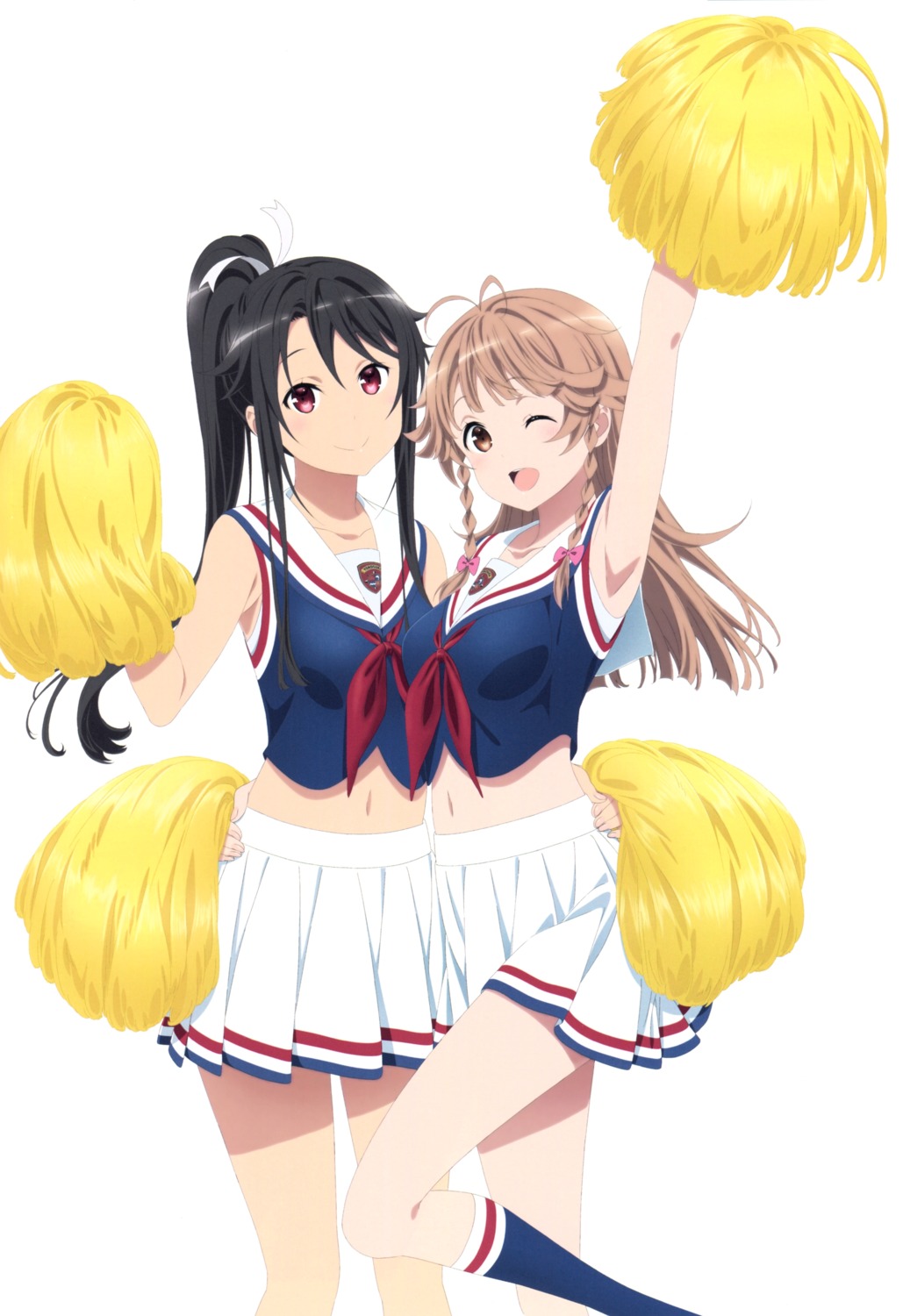 cheerleader high_school_fleet munetani_mashiro nakamura_naoto nosa_kouko