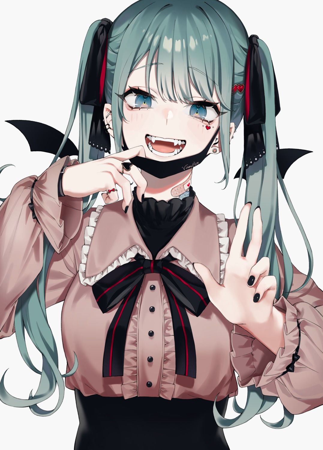 bizet hatsune_miku vampire_(vocaloid) vocaloid wings