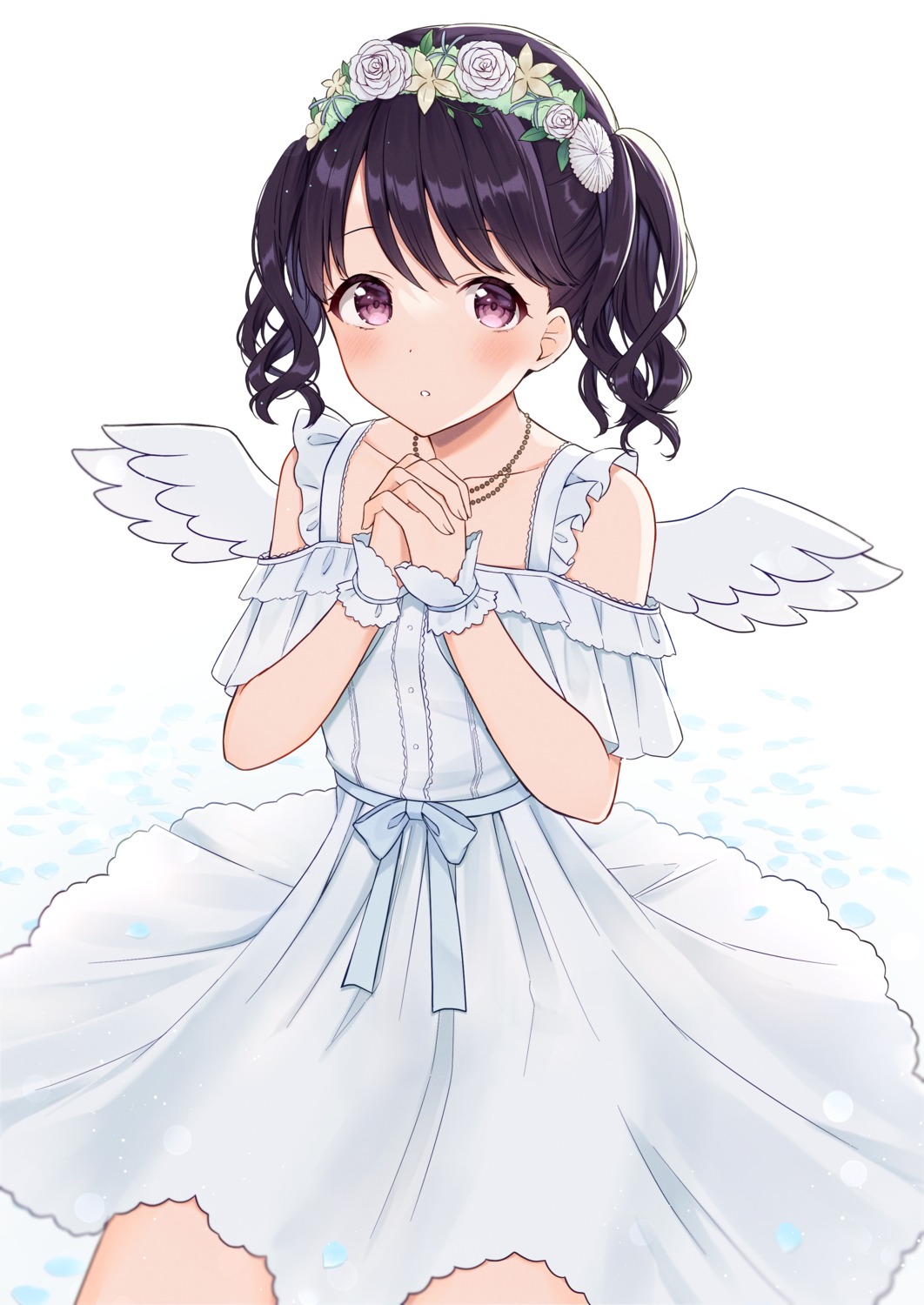 dress fukumaru_koito kashiwa_mochico the_idolm@ster the_idolm@ster_shiny_colors wings