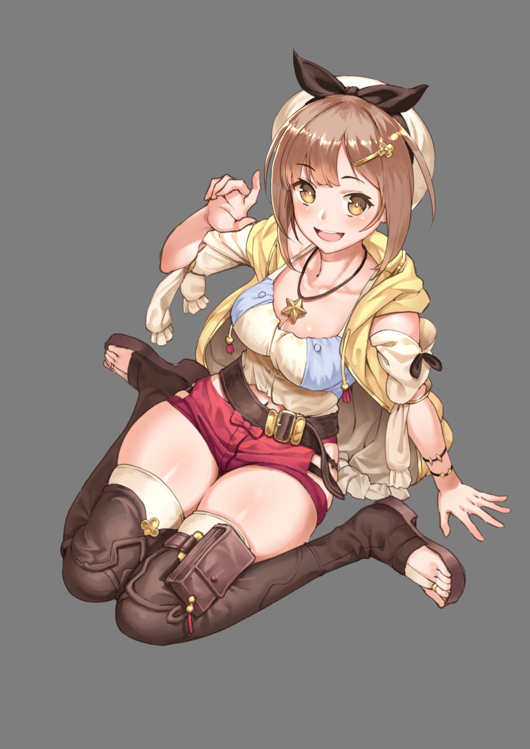 atelier atelier_ryza cleavage kabu_(niniko2ko) reisalin_stout thighhighs transparent_png