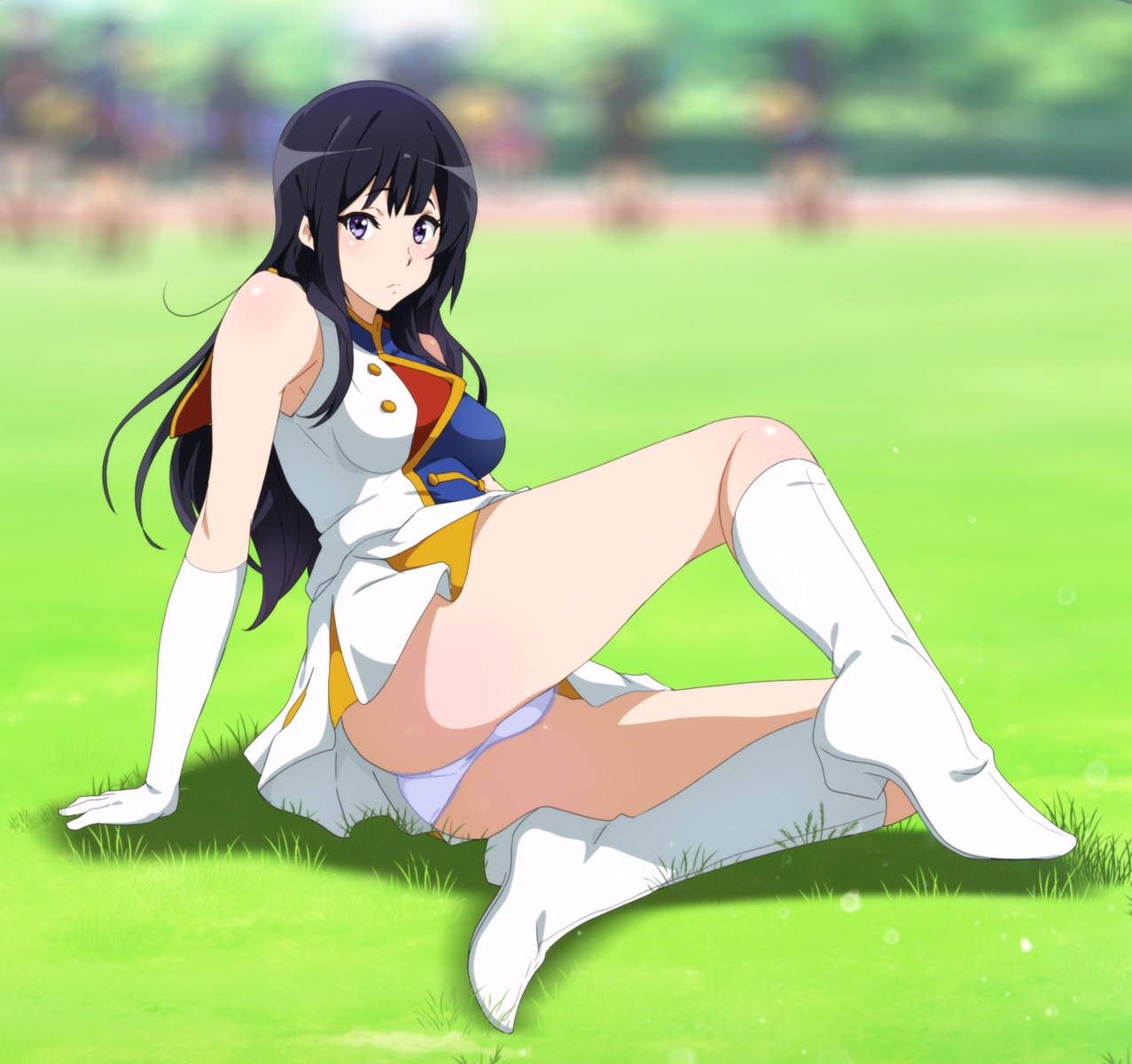 heels hibike!_euphonium kousaka_reina pantsu sbel02 skirt_lift thong uniform