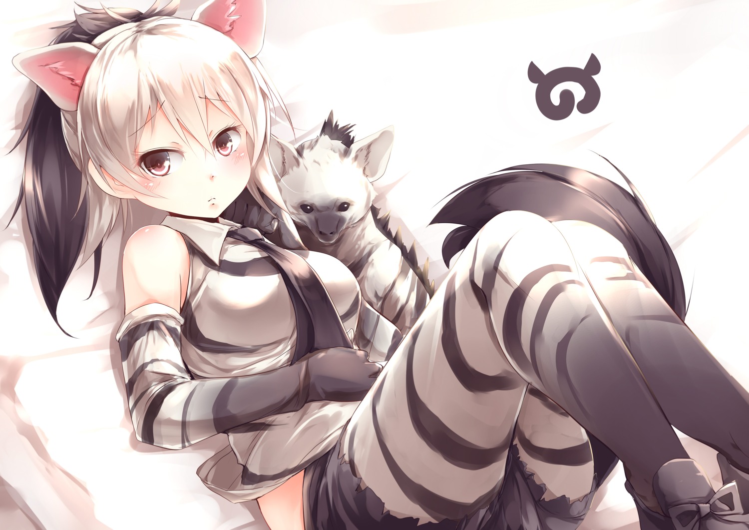 aardwolf animal_ears kanzakietc kemono_friends pantyhose tail