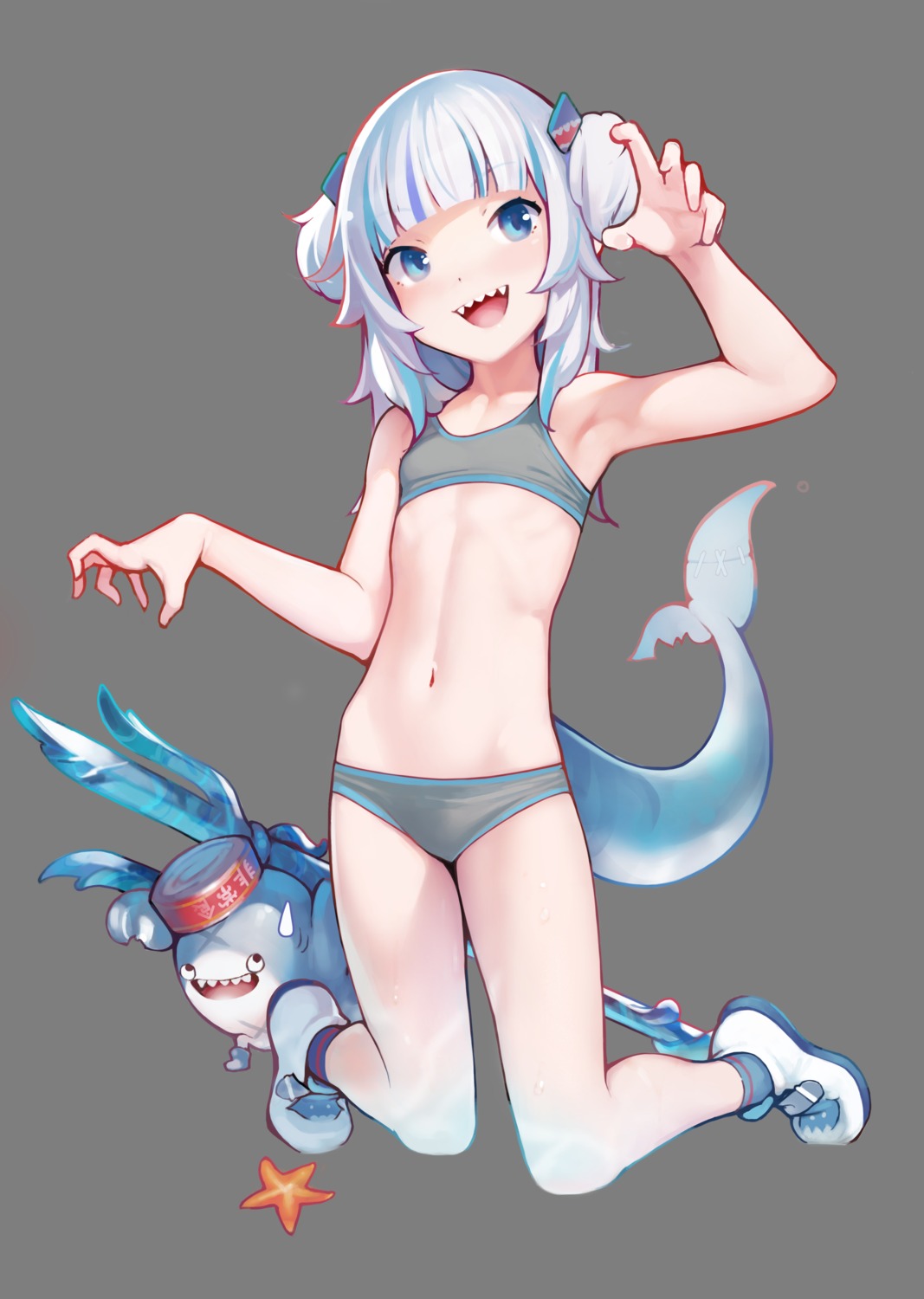 ataruman bikini gawr_gura hololive hololive_english swimsuits tail transparent_png weapon