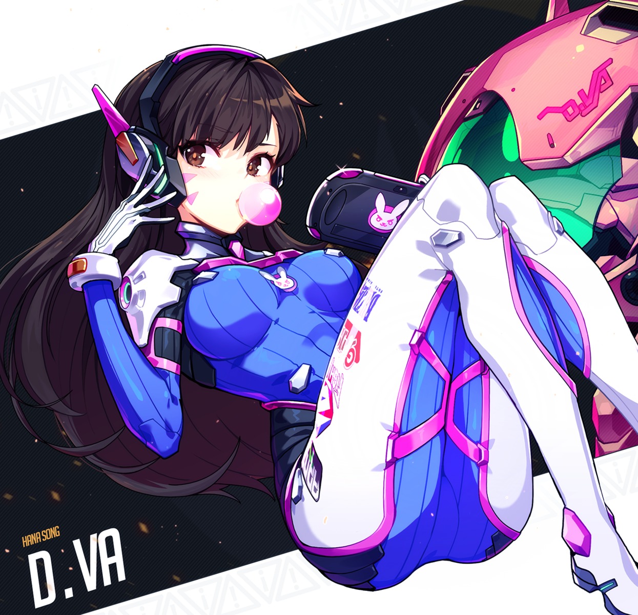 bodysuit d.va headphones hwansang overwatch