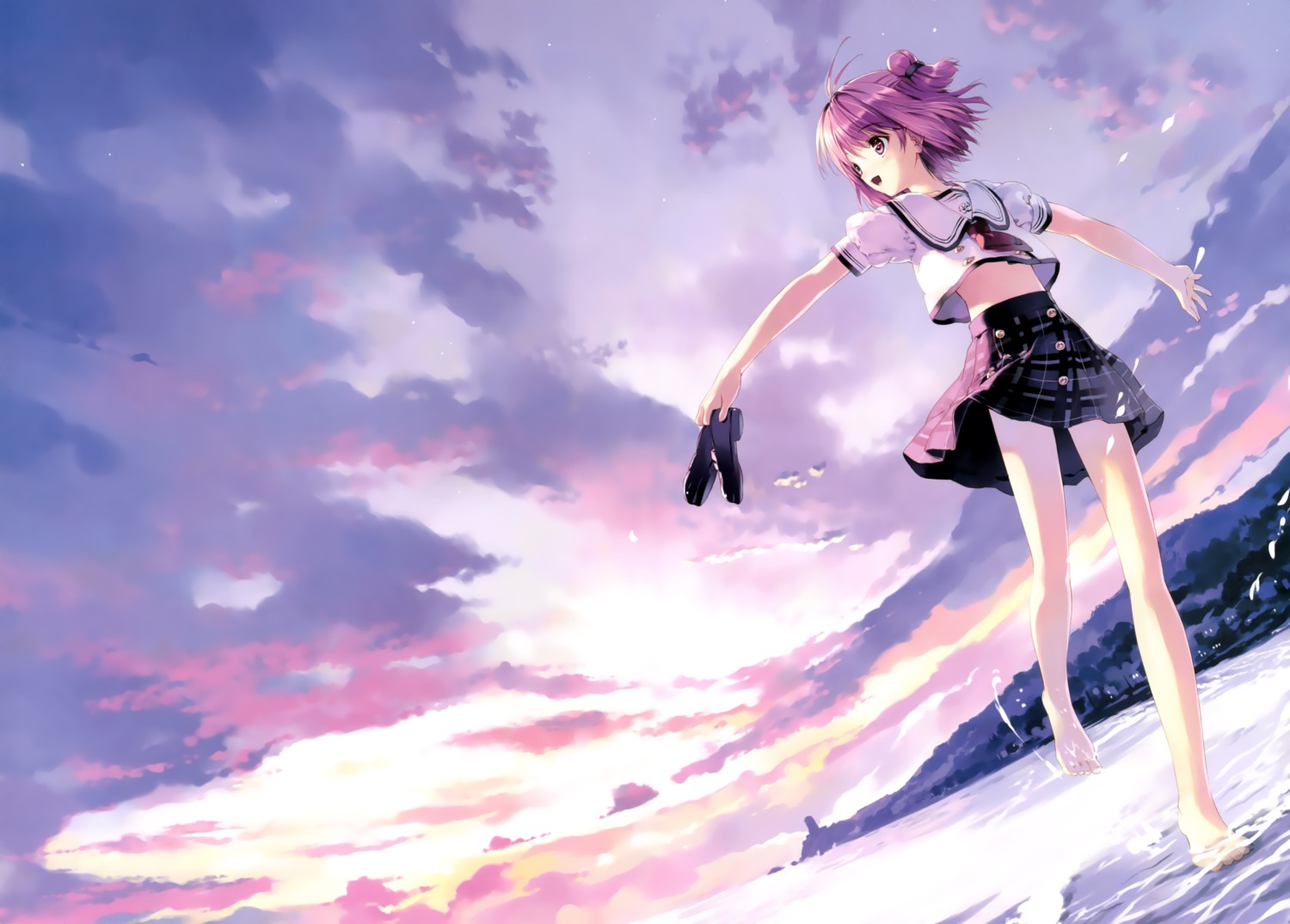 etude hinata_yuuhi landscape seifuku soshite_ashita_no_sekai_yori ueda_ryou