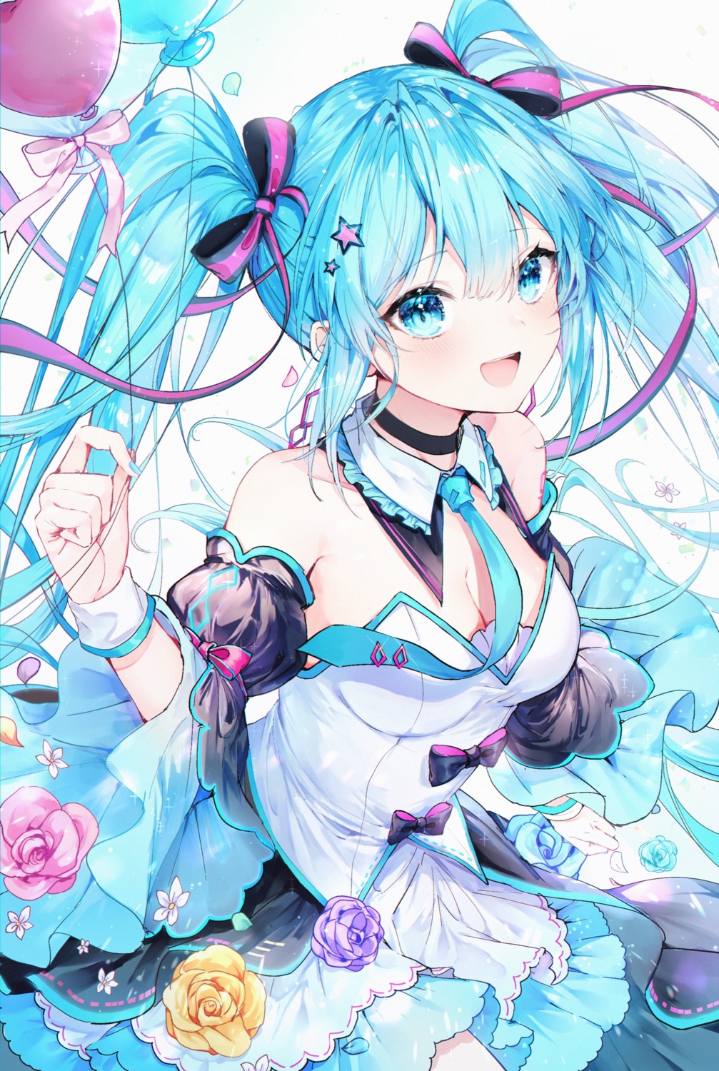 hatsune_miku no_bra noyu tattoo vocaloid