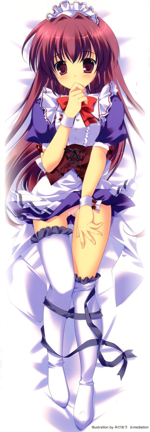 bleed_through maid mikeou pantsu scanning_dust stick_poster thighhighs