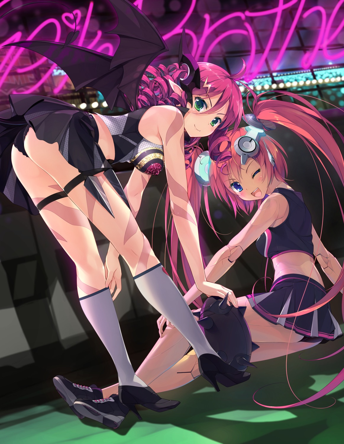 cardfight_vanguard devil futago_monad heels mecha_musume pantsu wings