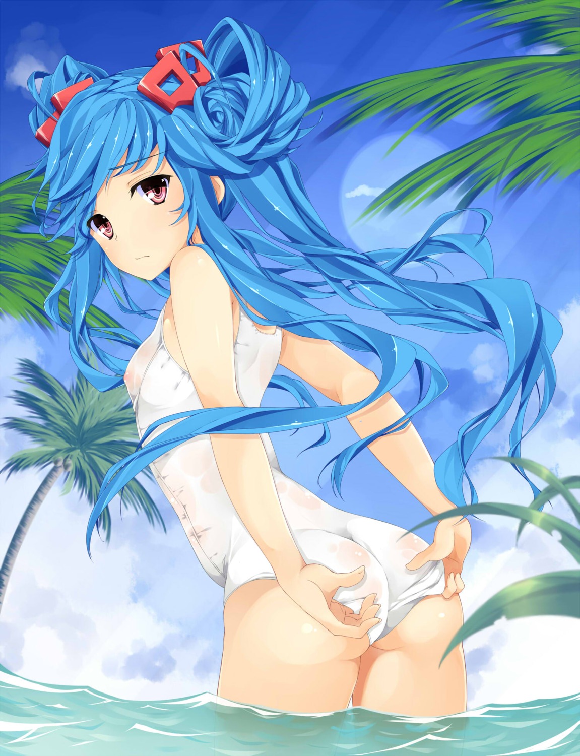 ass beatmania beatmania_iidx bemani maud nipples school_swimsuit see_through swimsuits tries_toriaezu wet