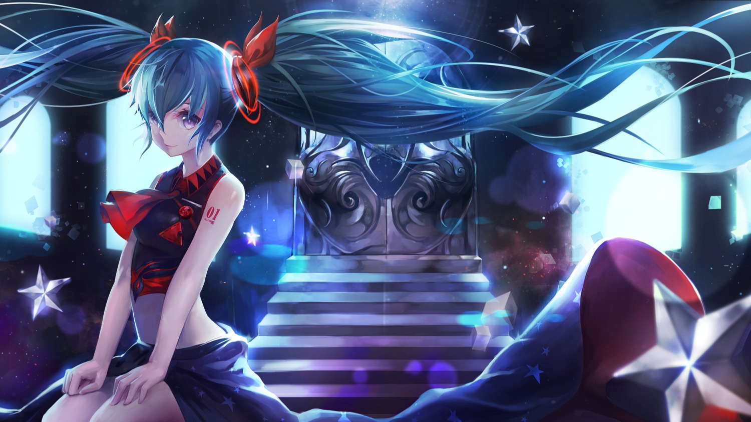 hatsune_miku hong vocaloid wallpaper