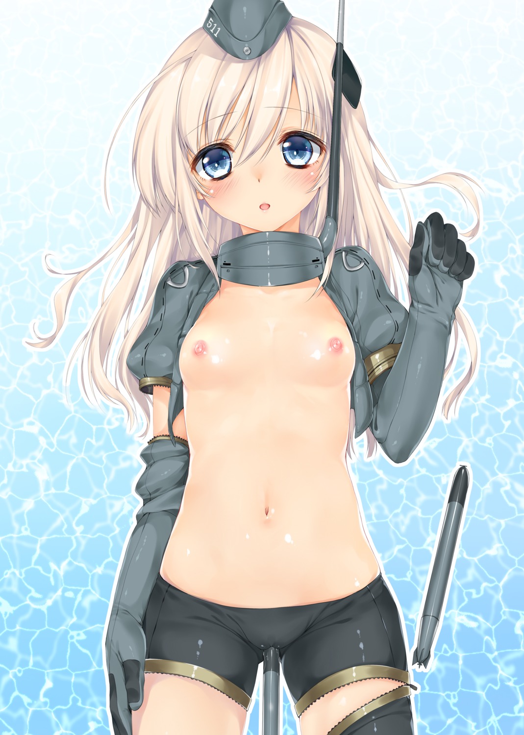 kantai_collection loli moe_hime nipples no_bra obiwan u-511 xin