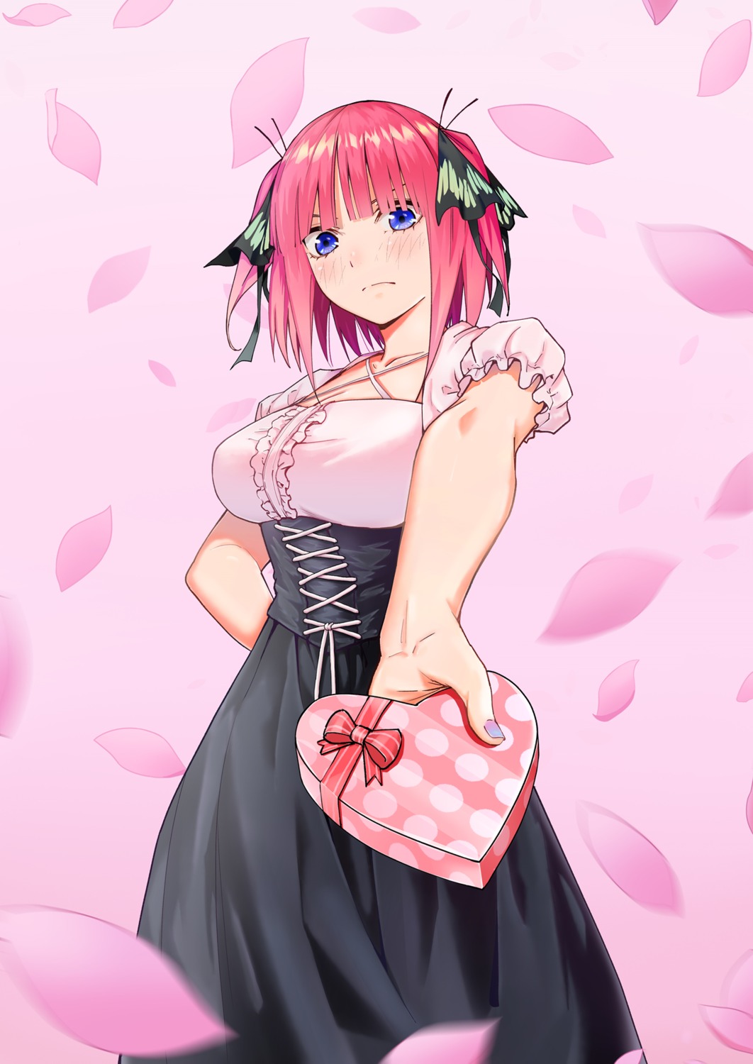 5-toubun_no_hanayome cleavage dress kosmos_beta nakano_nino valentine